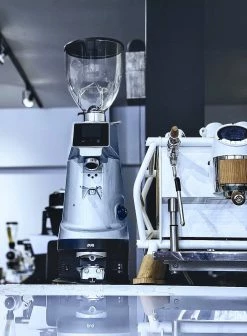 Genius Coffee N' Espresso Equipment PUQPRESS M4 WHITE GEN 5 FIORENZATO & SANREMO UNDERGRINDER